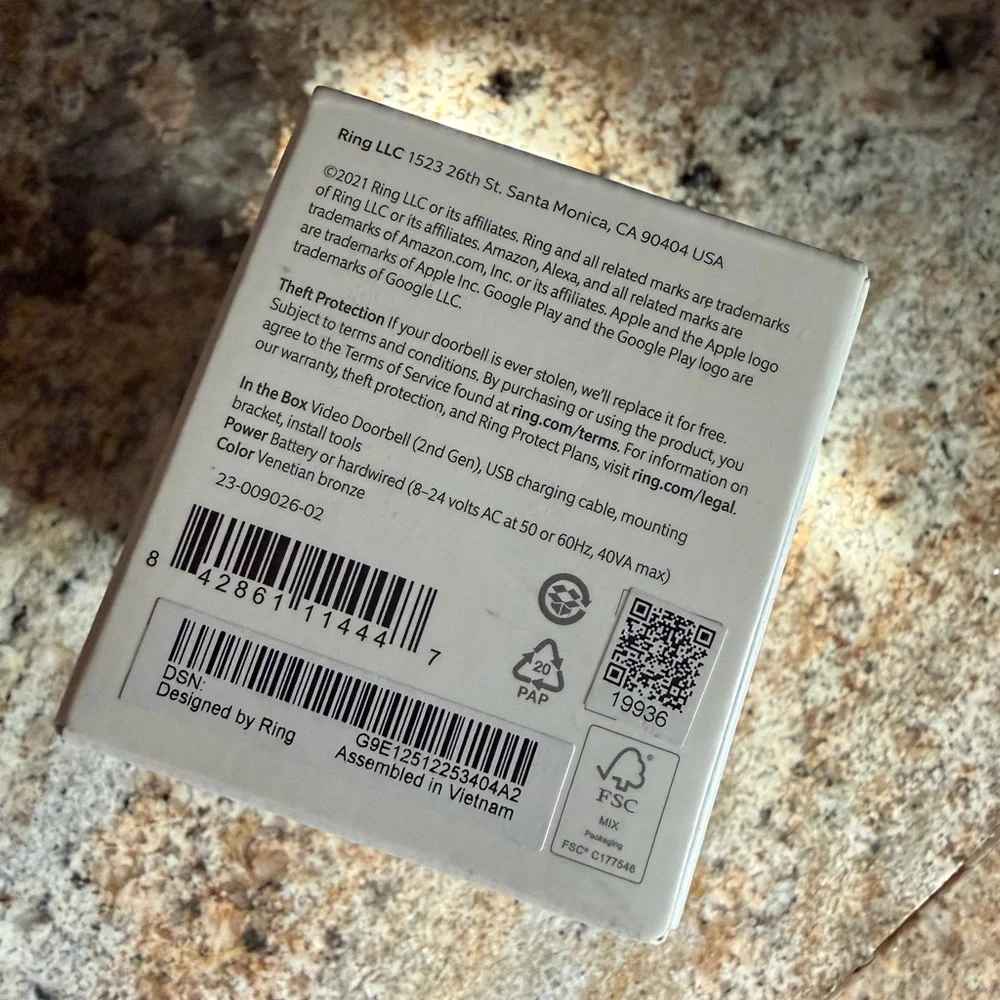 Ring Camera DoorBell - Picture 3 of 3